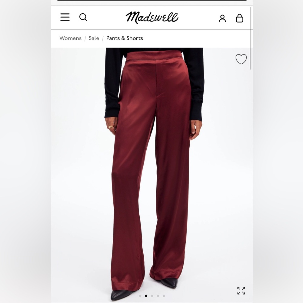 Madewell Red Wide Leg Pants